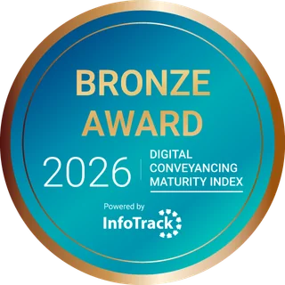 Bronze Award 2026, Digital Conveyancing Maturity Index, powered by InfoTrack
